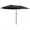 OMBRELLONE DOPPIO TETTUCCIO DA ESTERNO 460 X 270 X 240 NERO