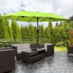 OMBRELLONE DOPPIO TETTUCCIO DA ESTERNO 460 X 270 X 240 VERDE CHIARO