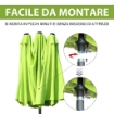 OMBRELLONE DOPPIO TETTUCCIO DA ESTERNO 460 X 270 X 240 VERDE CHIARO