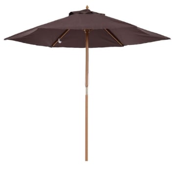 OMBRELLONE DA GIARDINOIN LEGNO E POLIESTERE 2.5 X 2.3 M MARRONE