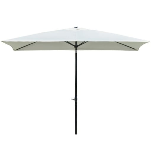 OMBRELLONE DA GIARDINO RETTANGOLARE INCLINAZIONE REGOLABILE  200 X 300 CM BEIGE