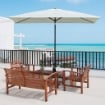 OMBRELLONE DA GIARDINO RETTANGOLARE INCLINAZIONE REGOLABILE  200 X 300 CM BEIGE