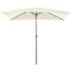  OMBRELLONE DA GIARDINO RETTANGOLARE IN ALLUMINIO 195 X 295 X 240 CM BIANCO