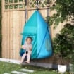 ALTALENA DA GIARDINO CON TENDA PER BAMBINI DA 3-8 ANNI  Ø100CM BLU