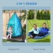 ALTALENA DA GIARDINO CON TENDA PER BAMBINI DA 3-8 ANNI  Ø100CM BLU