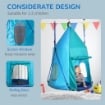 ALTALENA DA GIARDINO CON TENDA PER BAMBINI DA 3-8 ANNI  Ø100CM BLU