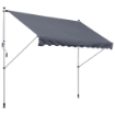 TENDA DA SOLE A BRACCI CON MANOVELLA 300 X 150 CM COLORE GRIGIO