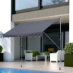 TENDA DA SOLE A BRACCI CON MANOVELLA 300 X 150 CM COLORE GRIGIO