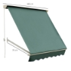 TENDA DA SOLE A CADUTA CON RULLO AVVOLGIBILE  180 × 70 CM COLORE VERDE