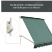 TENDA DA SOLE A CADUTA CON RULLO AVVOLGIBILE  180 × 70 CM COLORE VERDE