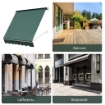 TENDA DA SOLE A CADUTA CON RULLO AVVOLGIBILE  180 × 70 CM COLORE VERDE