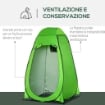 TENDA DOCCIA DA CAMPEGGIO CON PORTA A CERNIERA 126 X 124 X 189 CM VERDE