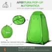 TENDA DOCCIA DA CAMPEGGIO CON PORTA A CERNIERA 126 X 124 X 189 CM VERDE