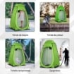 TENDA DOCCIA DA CAMPEGGIO CON PORTA A CERNIERA 126 X 124 X 189 CM VERDE