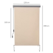 TENDA DA SOLE AVVOLGIBILE CON INSTALLAZIONE A MURO 120 X 200 CM BEIGE