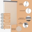 TENDA DA SOLE AVVOLGIBILE CON INSTALLAZIONE A MURO 120 X 200 CM BEIGE