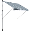TENDA DA SOLE A CADUTA CON RULLO E MANOVELLA 200 × 150 CM COLORE BIANCO E VERDE