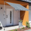 TENDA DA SOLE A CADUTA CON RULLO E MANOVELLA 200 × 150 CM COLORE BIANCO E VERDE