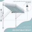 TENDA DA SOLE A CADUTA CON RULLO E MANOVELLA 200 × 150 CM COLORE BIANCO E VERDE