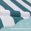 TENDA DA SOLE A CADUTA CON RULLO E MANOVELLA 200 × 150 CM COLORE BIANCO E VERDE