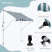 TENDA DA SOLE A CADUTA CON RULLO E MANOVELLA 200 × 150 CM COLORE BIANCO E VERDE