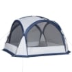 TENDA DA CAMPEGGIO PER 6-8 PERSONE 350 X 350 X 230 CM BIANCA E BLU