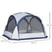 TENDA DA CAMPEGGIO PER 6-8 PERSONE 350 X 350 X 230 CM BIANCA E BLU