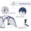 TENDA DA CAMPEGGIO PER 6-8 PERSONE 350 X 350 X 230 CM BIANCA E BLU