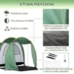 TENDA DA CAMPEGGIO TUNNEL PER 4-6 PERSONE 410 X 240 X 195 CM COLORE VERDE