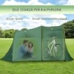 TENDA DA CAMPEGGIO TUNNEL PER 4-6 PERSONE 410 X 240 X 195 CM COLORE VERDE