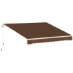 TENDA DA SOLE PER ESTERNO AVVOLGIBILE A MANOVELLA IN METALLO 395 X 245CM RUGGINE