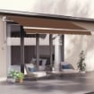TENDA DA SOLE PER ESTERNO AVVOLGIBILE A MANOVELLA IN METALLO 395 X 245CM RUGGINE