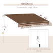 TENDA DA SOLE PER ESTERNO AVVOLGIBILE A MANOVELLA IN METALLO 395 X 245CM RUGGINE