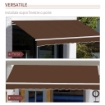 TENDA DA SOLE PER ESTERNO AVVOLGIBILE A MANOVELLA IN METALLO 395 X 245CM RUGGINE