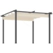 GAZEBO PERGOLA DA GIARDINO CON TENDA A SCOMPARSA 295 X 255 X 216 CM BIANCO CREMA