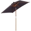 OMBRELLONE DA GIARDINO INCLINABILE 6 STECCHE 2 X 1.5 M GRIGIO SCURO