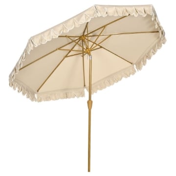 OMBRELLONE DA GIARDINO INCLINABILE CON APERTURA A MANOVELLA 265 X 235.5 CM CACHI