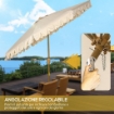 OMBRELLONE DA GIARDINO INCLINABILE CON APERTURA A MANOVELLA 265 X 235.5 CM CACHI