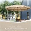 OMBRELLONE DA GIARDINO INCLINABILE CON APERTURA A MANOVELLA 265 X 235.5 CM CACHI