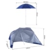 OMBRELLONE DA SPIAGGIA TONDO A TENDA 2 IN 1 210 X H222 CM COLORE BLU