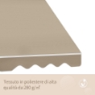 TENDA DA SOLE AVVOLGIBILE A CADUTA 180 X 70 CM COLORE BEIGE