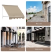 TENDA DA SOLE AVVOLGIBILE A CADUTA 180 X 70 CM COLORE BEIGE