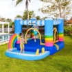 CASTELLO GONFIABILE PER BAMBINI CON TRAMPOLINO, PISCINA POMPA INCLUSA