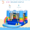 CASTELLO GONFIABILE PER BAMBINI CON TRAMPOLINO, PISCINA POMPA INCLUSA