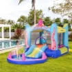 CASTELLO GONFIABILE PER BAMBINI CON SCIVOLO E PISCINA TEMA MARE