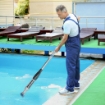 ASPIRAPOLVERE PER PISCINA CORDLESS CON ASTA A 3 LIVELLI,Ø6X106-162 CM 