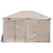 GAZEBO IN METALLO CON 6 PARETI 400 X 300 X 264 CM COLORE BEIGE 