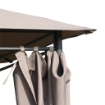GAZEBO IN METALLO CON 6 PARETI 400 X 300 X 264 CM COLORE BEIGE 
