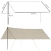 TELO OMBREGGIANTE PROTETTIVO IN TESSUTO OXFORD 300 X 500 X 240 CM BEIGE