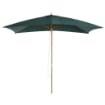  OMBRELLONE IMPERMEABILE IN LEGNO 2 X 3 X 2,5 M VERDE